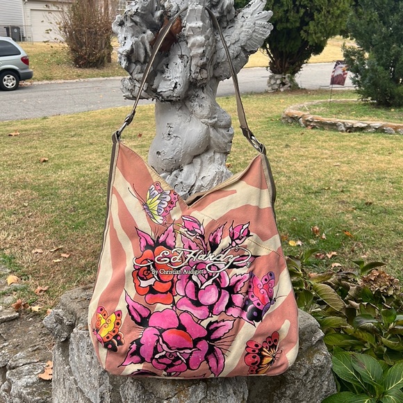 Vintage Ed Hardy Tote by Christian Audigier Vintage RARE - Picture 2 of 15